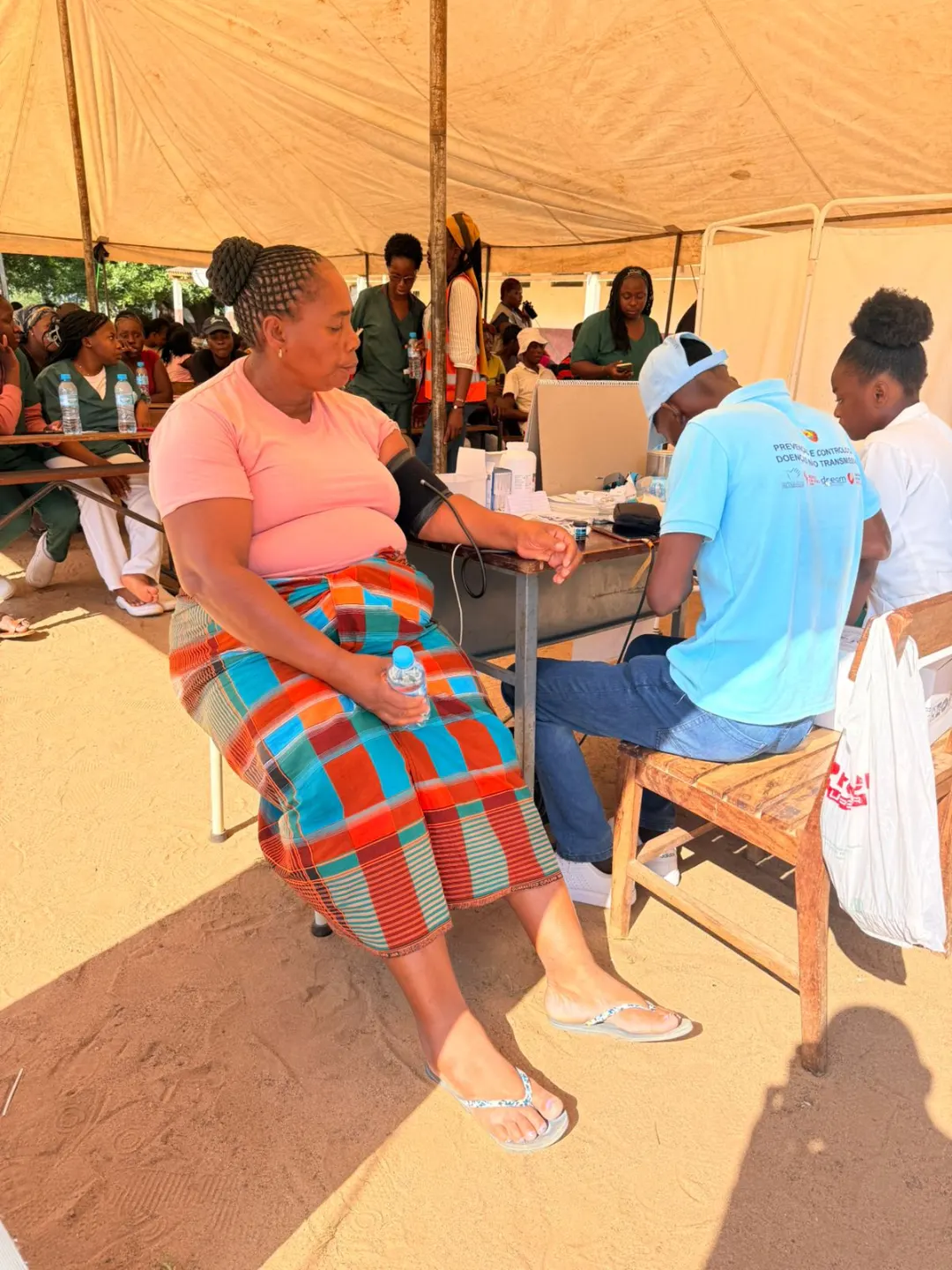 Blood pressure screening during a PRRE health fair